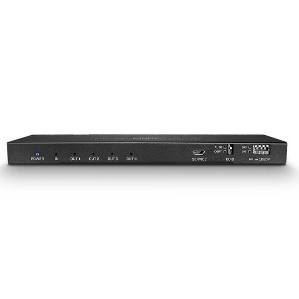 4 Port HDMI 18G Splitter with Audio & Downscaling Distribute HDMI® 2.0 signals across 4 displays while extracting digital or analogue audio image 2