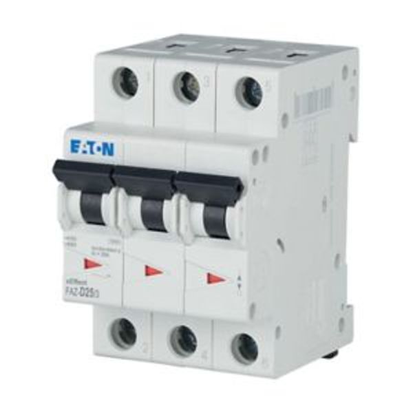 Miniature circuit breaker (MCB), 25 A, 3p, characteristic: D image 4