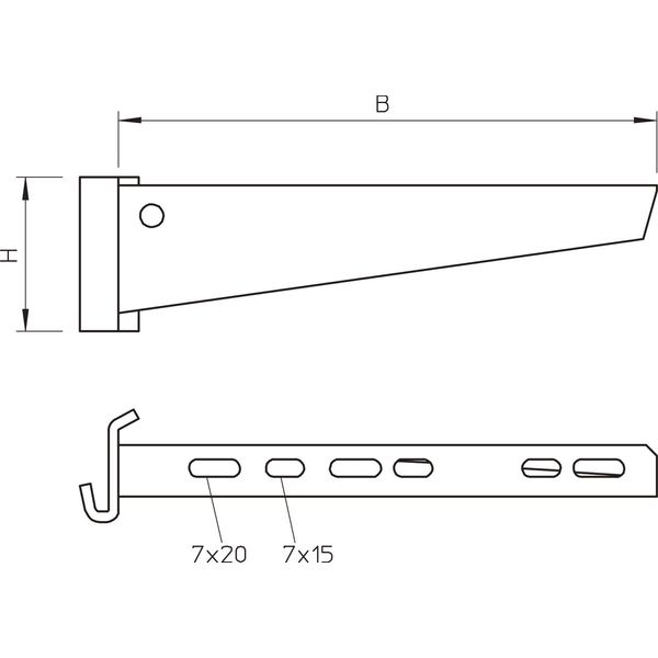 AS 15 11 FT Support bracket for IS 8 support B110mm image 2