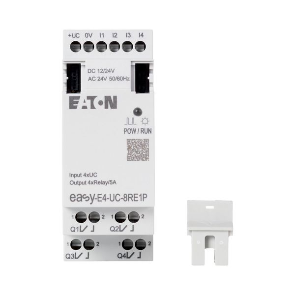 I/O expansion, For use with easyE4, 12/24 V DC, 24 V AC, Inputs/Outputs expansion (number) digital: 4, Push-In image 6