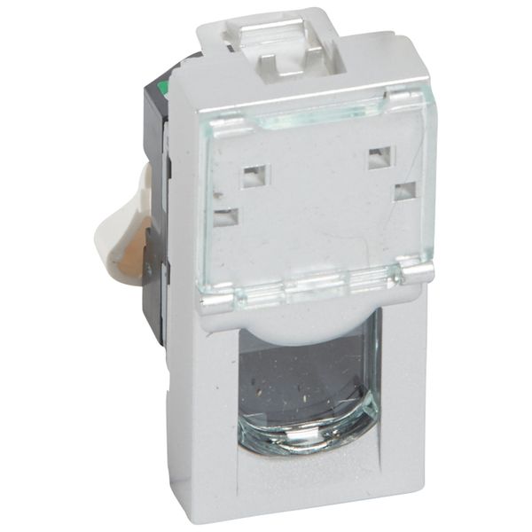 RJ45 socket Mosaic category 5e UTP 1 module aluminium image 1