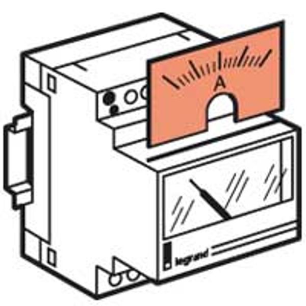 Measuring dial for ammeter - 0-1500 A - fixing on door image 1