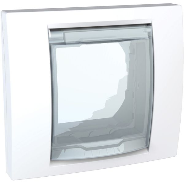 Unica Plus - cover frame (fix. frame) - 1 gang - 2 m - white/white - IP44 image 2