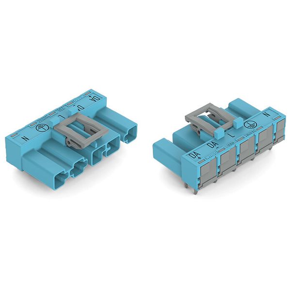 Plug for PCBs angled 5-pole blue image 1