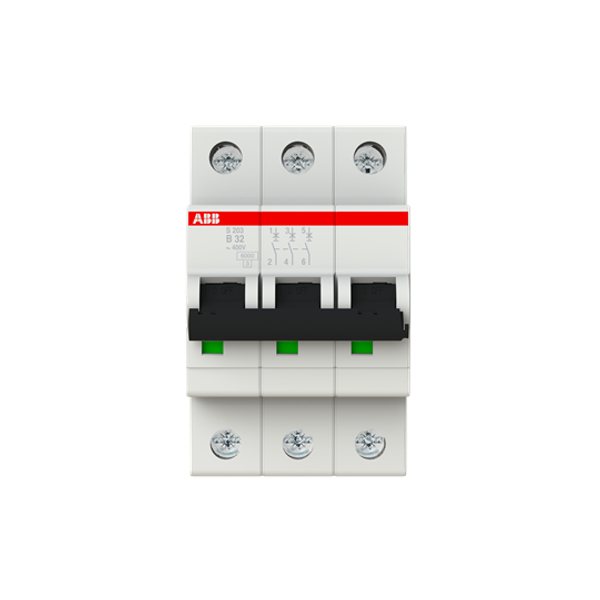 S203-B32 Miniature Circuit Breaker - 3P - B - 32 A image 4