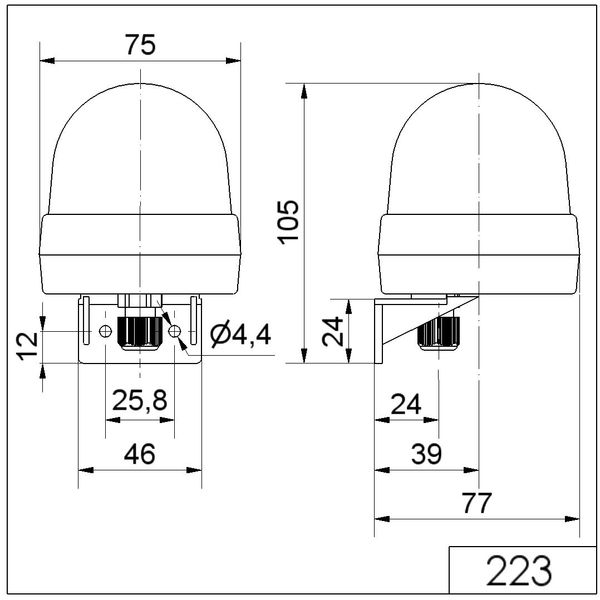 Permanent Beacon WM 12-230VAC/DC CL image 3