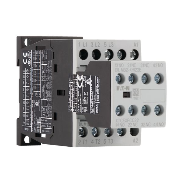 Contactor, 380 V 400 V 5.5 kW, 2 N/O, 2 NC, 24 V DC, DC operation, Screw terminals image 12