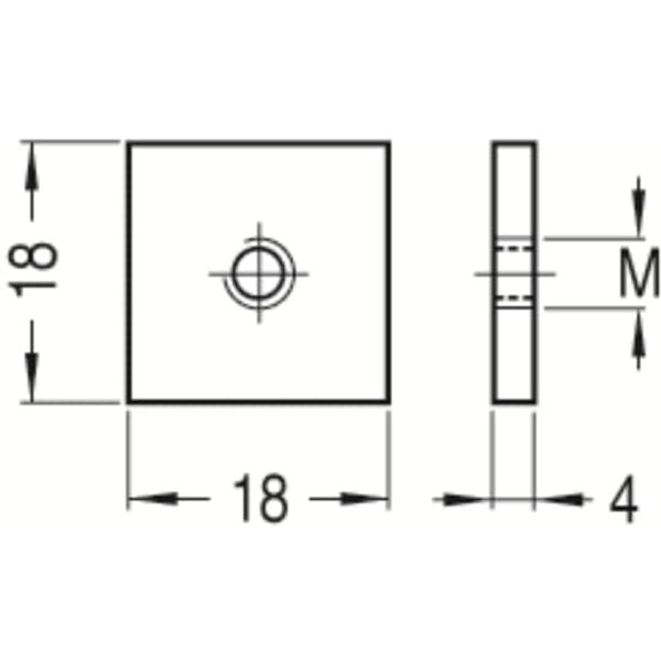 ACC811446 Nut M6 18X18X4 (100) image 2