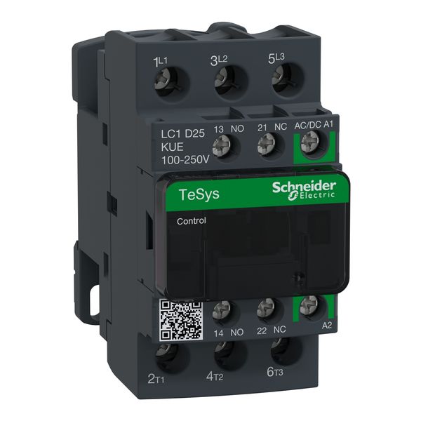 TeSys Deca contactor 3P 25A AC-3/AC-3e up to 440V coil 100-250V AC/DC image 4