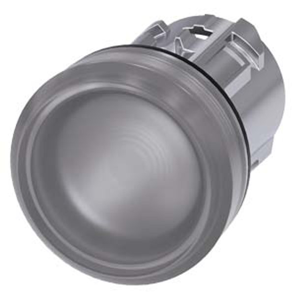 Indicator light, 22 mm, round, metal, shiny, clear, lens, smooth, with laser  3SU1051-6AA70-0AA0-Z Y10 image 2