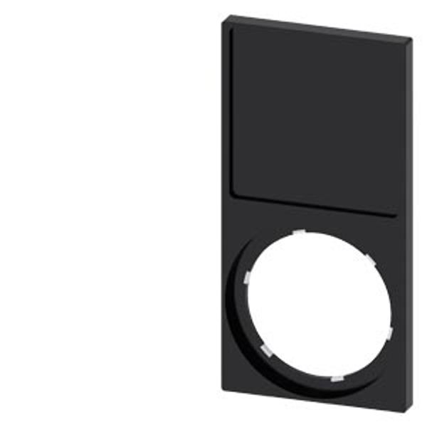 Label holder, frame rectangular at the bottom, black,   3SU1900-0AQ10-0AA0-Z X90 image 1