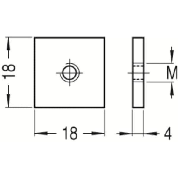 ACC811446 Nut M6 18X18X4 (100) image 1