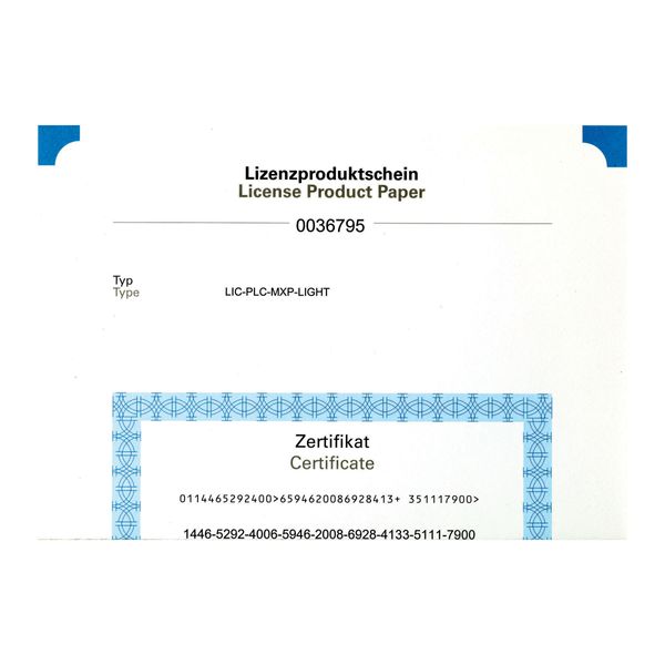 License PLC MEDIUM, for XV(S)400 (10z, 12z, 15t) image 3