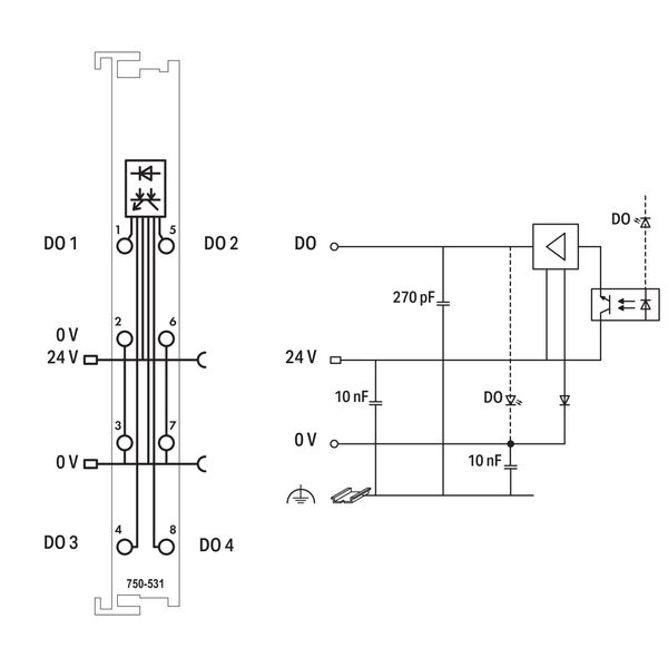 4-channel digital output 24 VDC 0.5 A light gray image 5