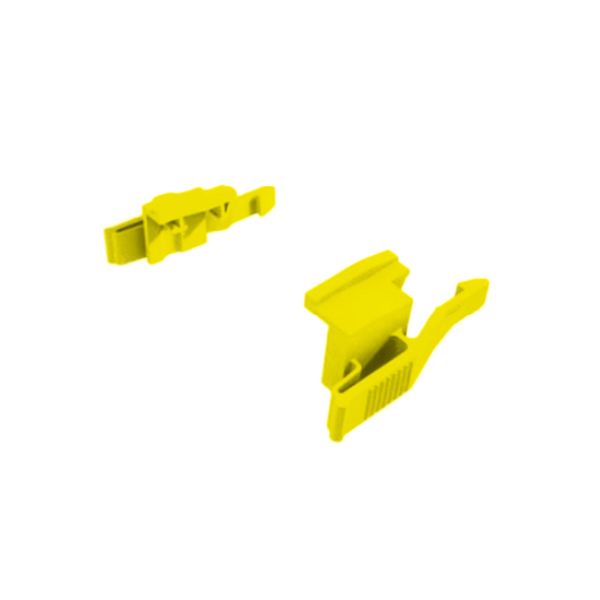 Locking clips (terminal), PA 66 GF 30, yellow image 2