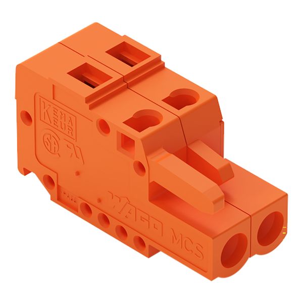 1-conductor female connector CAGE CLAMP® 2.5 mm² orange image 1