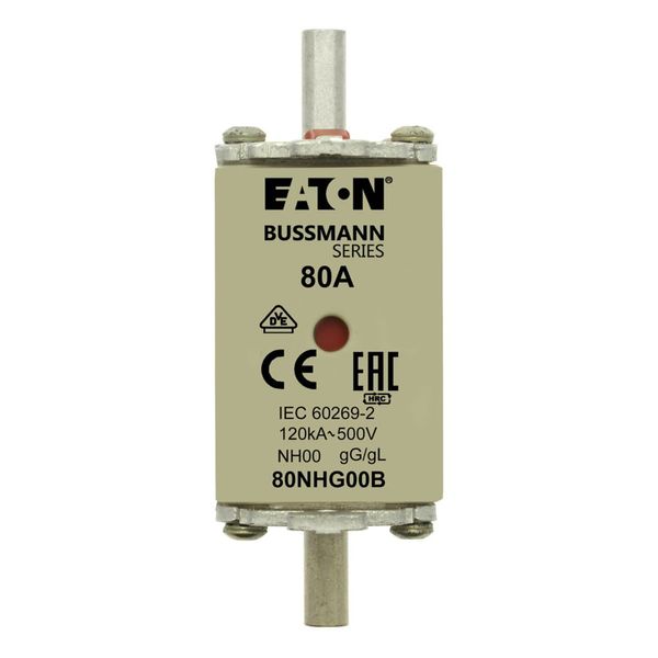 Fuse-link, low voltage, 80 A, AC 500 V, NH00, gL/gG, IEC, dual indicator image 15