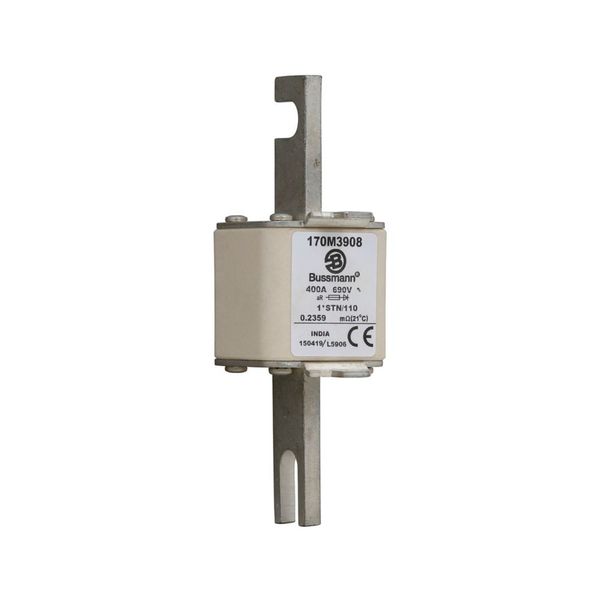 Fuse-link, high speed, 400 A, AC 690 V, compact size 1, 43 x 59 x 141 mm, aR, DIN, IEC, visual indicator image 11