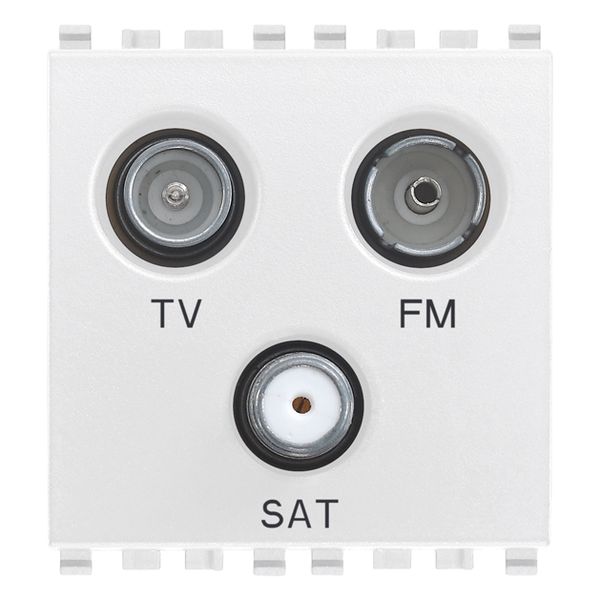 TV-FM-SAT single-conn.3outs white image 1