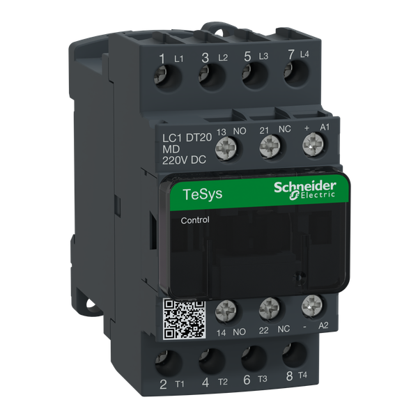 TeSys Deca contactor - 4P(4 NO) - AC-1 - = 440 V 20 A - 220 V DC standard coil image 4