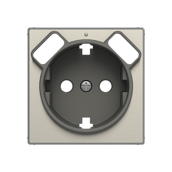 8588.3 AI Cover plate for Schuko socket outlet - Stainless Steel Socket outlet Central cover plate Stainless steel - Sky Niessen image 1