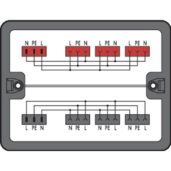 Distribution box Single-phase current (230 V) 2 inputs black image 2