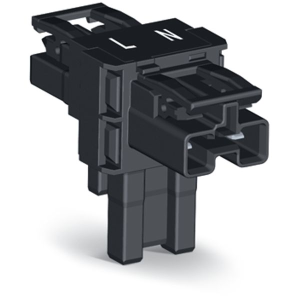 T-distribution connector 2-pole Cod. A black image 2