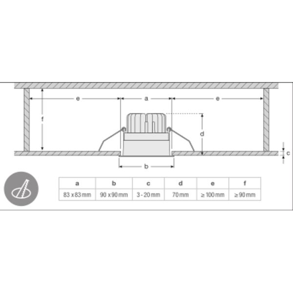 SPOT SQUARE DARKLIGHT ADJUST 8 W 3000 K BK image 9