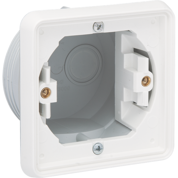 Splashproof single flush-mounting box for one function, white image 2