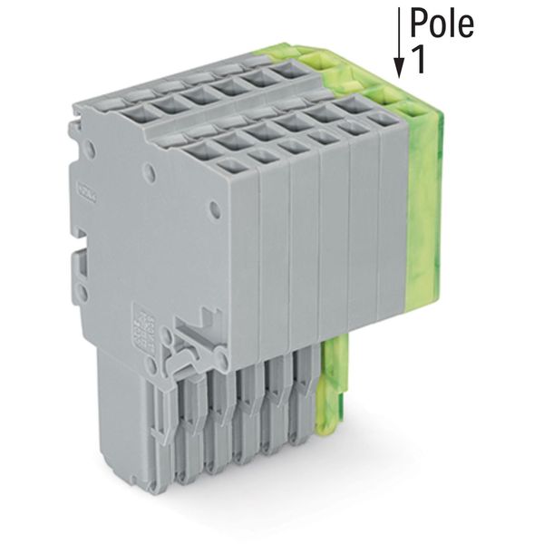 2-conductor female connector Push-in CAGE CLAMP® 1.5 mm² gray, green-y image 1