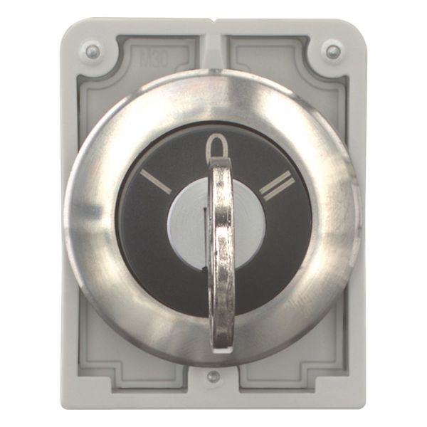 Key-operated actuator, Flat Front, momentary, 3 positions, Key withdrawable: 0, Bezel: stainless steel image 9