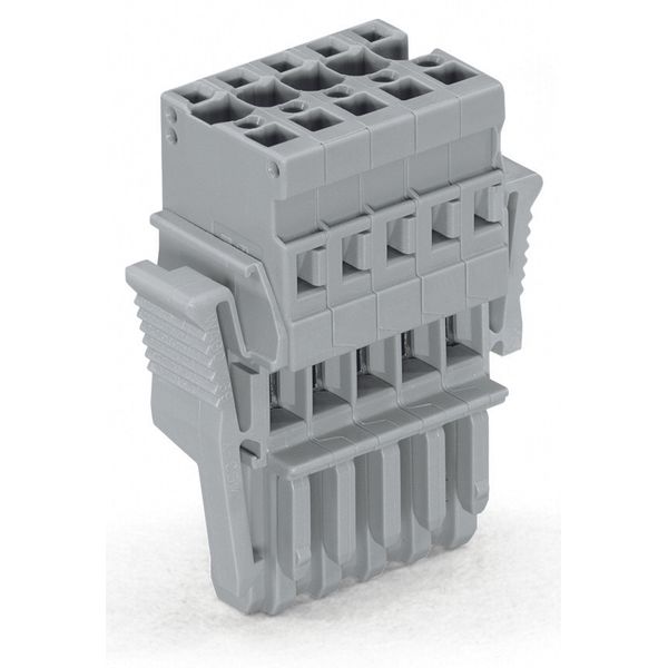 1-conductor female connector CAGE CLAMP® 4 mm² gray image 1