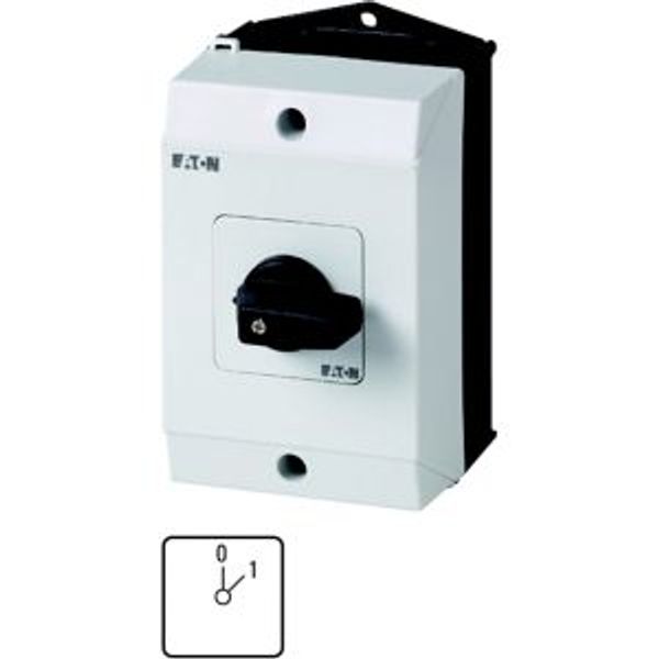 ON-OFF switches, T0, 20 A, surface mounting, 1 contact unit(s), Contacts: 2, 45 °, maintained, With 0 (Off) position, 0-1, Design number 15402 image 4