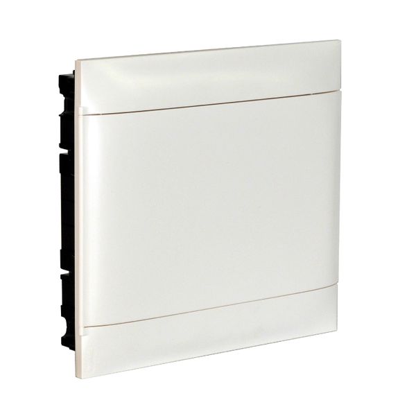 2X18M FLUSH CABINET WHITE DOOR EARTH+XNEUTRAL TERMINAL BLOCK FOR MASONRY WALL image 1