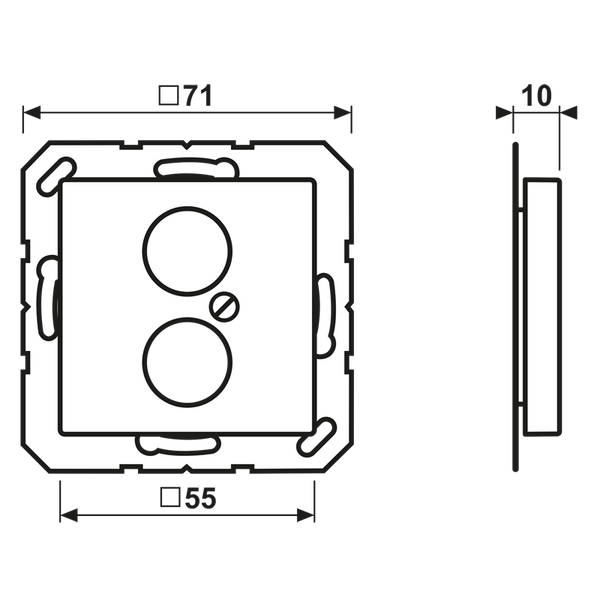 Centre plate f.Hifi socket A562WW image 5