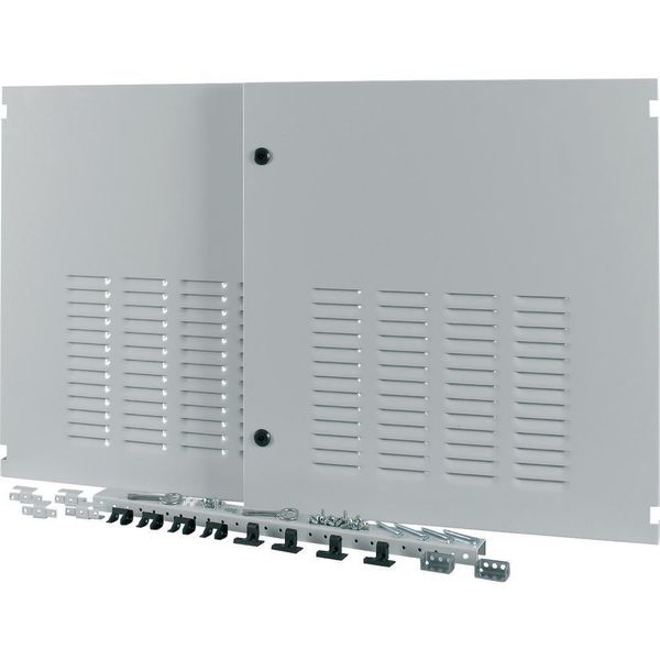 Section wide door, ventilated, right, HxW=700x1350mm, IP42, grey image 3