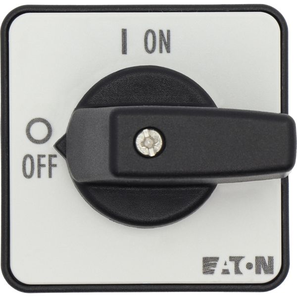 On-Off switch, T0, 20 A, flush mounting, 1 contact unit(s), 2 pole, with black thumb grip and front plate image 15