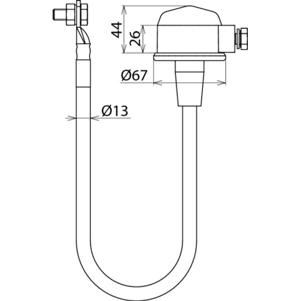 Isolating spark gap for Ex area w. connecting cable Cu 25mm²  L 300 mm image 2