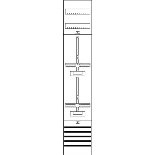 1ZF52 Meter panel, 1350 mm x 250 mm (HxW), Number of Rows: 0, Panel Width: 1 image 2