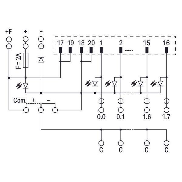 Interface module for system wiring Pluggable connector per DIN 41651 M image 4