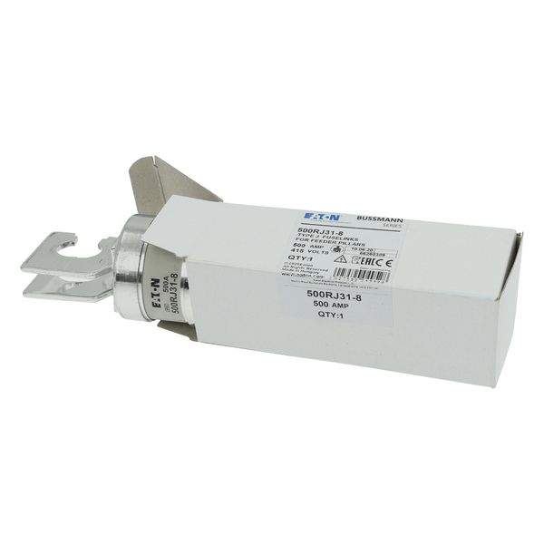 Utility fuse-link, LV, 500 A, AC 415 V, BS88/J, 49 x 131 mm, gL/gG, BS, 92mm fixing centres image 5