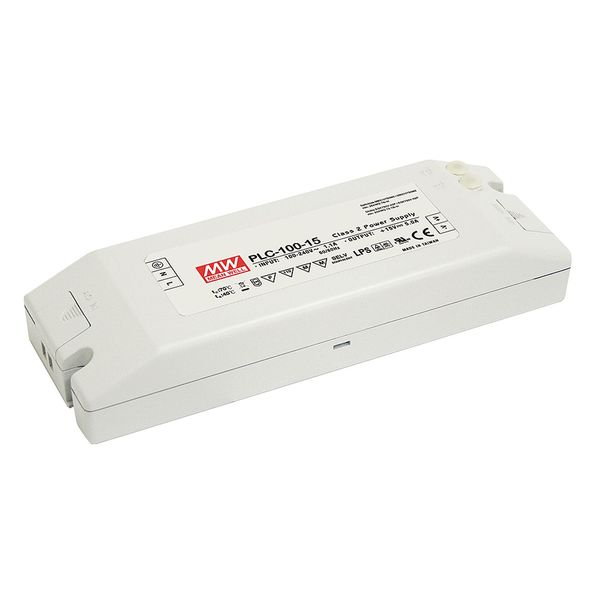 PLC-100-24 Led driver, Class2 PFC 96W, 24V, 4A CV+CC, MEAN WELL image 1