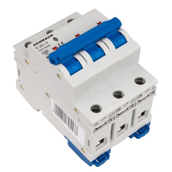 Miniature Circuit Breaker (MCB) AMPARO 10kA, D 20A, 3-pole image 7