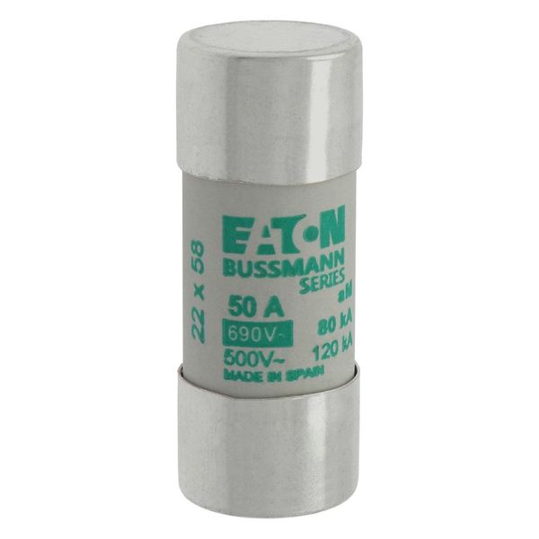 Fuse-link, LV, 50 A, AC 690 V, 22 x 58 mm, aM, IEC image 7