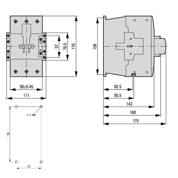 Contactor 90kW/400V/170A, coil 24VDC image 4