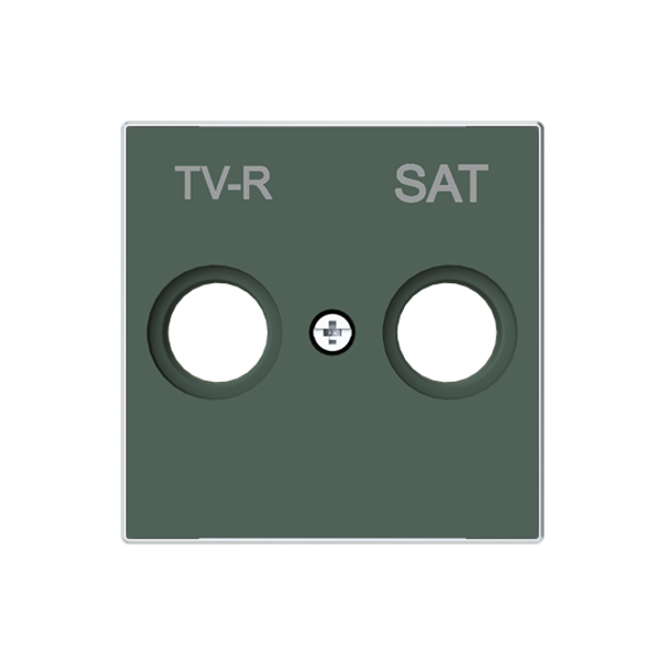 8550.1 CM Cover TV-R / SAT socket SAT 1 gang Green - Sky Niessen image 1