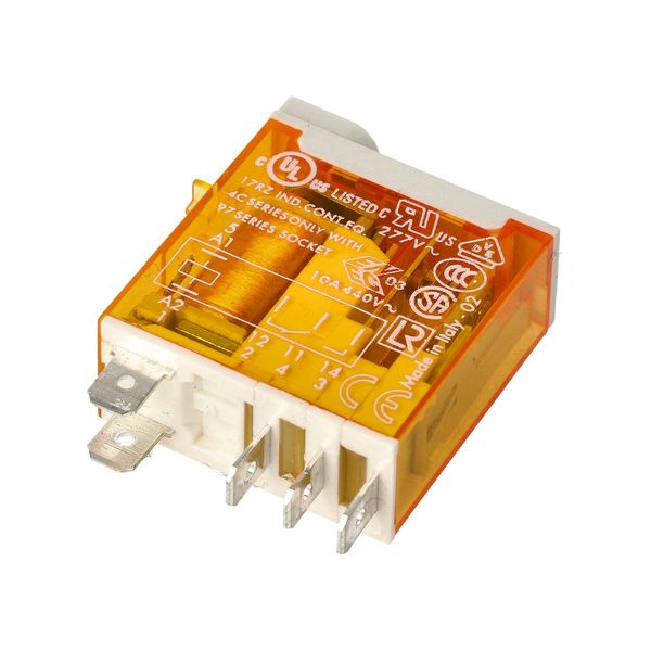 Mini.ind.relays 2CO 8A/230VAC/Agni+Au/Test button/Mech.ind. (46.61.8.230.5040) image 4