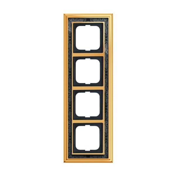 1725-833 Cover Frame Busch-dynasty® polished brass decor anthracite image 2