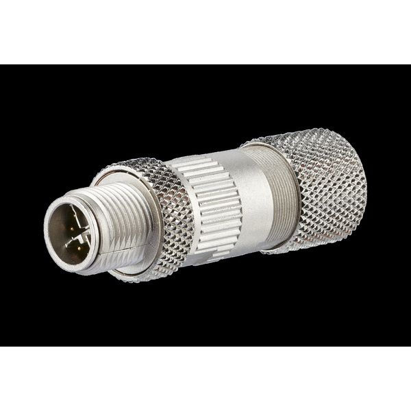 M12 plug, X-coded, IP67, Cat. 6A, Ø 6-9.7 mm, field assembly, straight image 2