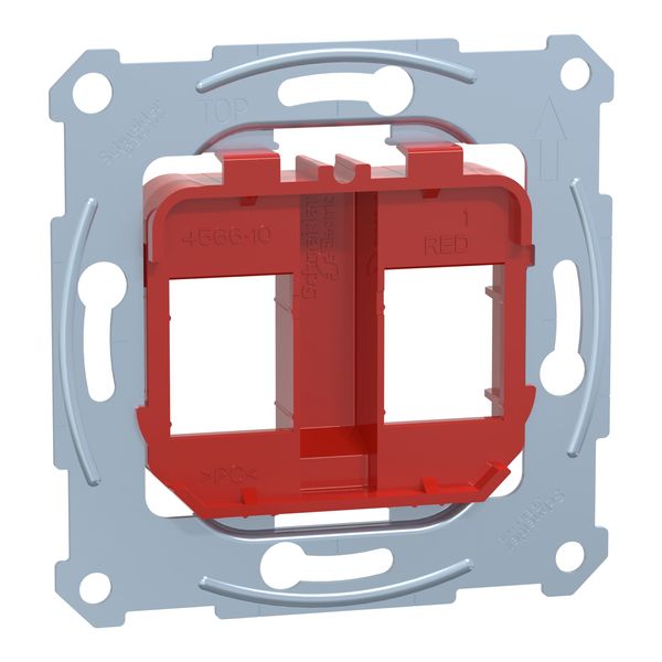Supporting plates for modular jack connector, red image 3
